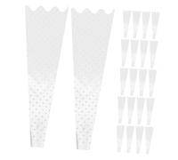 NIYANGLE 200pièces Pochette Pour Bouquet Sachet Transparent Pour De Fleurs Double Pour Insertion Facile Compatible Avec Roses Tulipes Pour Mariages Anniversaires Occasions Festives
