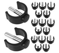 NIYANGLE 20pièces Accessoires Pour Canes Réglables Clips De Fixation c Pour Bâtons De Marche Système De Sécurisation Pour Tubes De Pratique Et Durable