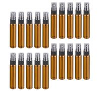 NIYANGLE 20pièces Flacons De Parfum Multi-usages Contenants Pour Produits De Maquillage Flacons Distributeurs De Voyage Simples Marron