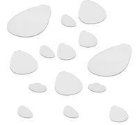 NIYANGLE 24 pièces Autocollants Muraux Ovales Décoratifs Forme de Galets Stickers Adhésifs Autocollants pour Murs Décoration Facile pour Chambre Salon Cuisine sans Outil