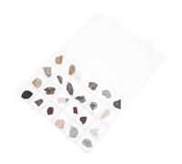 NIYANGLE 24 Pièces Kit de Géologie Collection de Pierres Naturelles en Pierre Résistante, Boîte de Rangement Facile pour Exploration Scientifique et Cours de Géographie