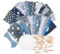 NIYANGLE 24 Pièces Lot de Calendriers Soi-même en Tissu Réutilisables pour Noël Autocollants Numérotés, pour Présents et Décoration Festive