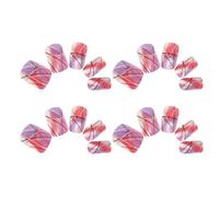 NIYANGLE 24pièces Faux Ongles Courts à Coller Dégradé Ongles Carrés Courts pour Femmes Kit Adhésifs Réutilisables Faciles à Appliquer