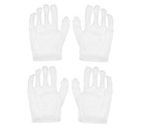 NIYANGLE 2paires Gants Exfoliants Hydratants De Bambou Gants De Spa Blancs Pour Soin Des Mains Et Exfoliation Peau