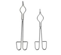 NIYANGLE 2pcs Pinces à Creuset en Acier Inoxydable Résistantes la Corrosion Portables pour Laboratoire et Expériences Scientifiques