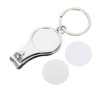 NIYANGLE 2pcs Porte-clés à Transfert Thermique Multifonctionnels en Aluminium Ciseaux à Ongles Décoratifs en Acier Inoxydable pour DIY et Voyage