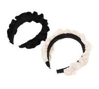 NIYANGLE 2pièces Bandes Plissées Larges Satin Pour Femme Accessoires De Cheveux Classiques Pour Mariages Et Fêtes