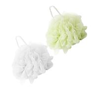 NIYANGLE 2Pièces Bath Flower Mesh Bath Balls Soft Exfoliating Shower Sponge For Home Use Gentle Cleansing And Skin Care