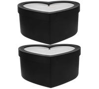 NIYANGLE 2pièces Boîte De Rangement Cœur Avec Fenêtre Transparente Pour Et Pour Saint-valentin