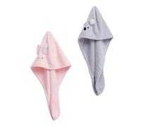 NIYANGLE 2pièces Bonnet De Séchage Pour Cheveux Fleece Serviette Absorbante Rapide à Séchage Pour Cheveux De Deux Caps