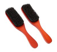 NIYANGLE 2pièces Brosse à Barbe Bois Avec Poils De Sanglier Pour Soins Coiffage Barbe Et Cheveux Pour Hommes