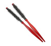 NIYANGLE 2pièces Brosse à Cheveux Ronde Bois Brosse à Cheveux Pour Brushing Et Coiffage Poils De Sanglier Antistatique Démêlante Confortable Pour Hommes Et Femmes