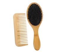 NIYANGLE 2pièces Brosse Démêlante Et De Peignes à Poils De Sanglier Et Brosse à Air Démêlage Et Soin Cheveux
