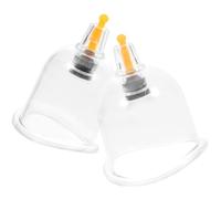 NIYANGLE 2pièces Cupping Cups Plastique Réutilisables pour Massage Corps Ventouses Ventouse Thérapie Sécurisées et Faciles à Utiliser Outil Beauté Antidérapant pour Soin à Domicile