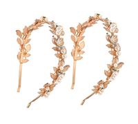 NIYANGLE 2pièces Diadème De Mariage Perles De Accessoires Élégants Pour Noces Et Cérémonies