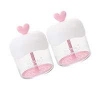 NIYANGLE 2pièces Distributeur De Mousse Nettoyante Transparent Pour Visage Créateur De Mousse Fine Et Abondante Accessoire De Soins De Peau Rose