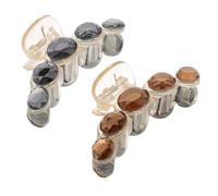 NIYANGLE 2pièces Épingles Cheveux Décoratives Strass Pour Femmes Accessoires Cheveux Ornés De Strass Bijoux Pour Filles Barrettes Métal Avec Pinces Épaisses Pour Femmes