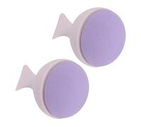 NIYANGLE 2pièces Éponge à Maquillage Mer Design De Douce Et Légère Pour Types De Peau Rose Poudré Outil Pratique Pour Maquillage Quotidien