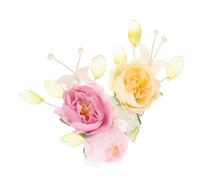 NIYANGLE 2pièces Fleurs Éléganes Clip Cheveux Accessoires Mariage Vintage Pour Cérémonies Et Tenues Quotidiennes Charme Classique Et Sophistiqué