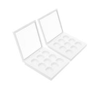 NIYANGLE 2pièces Palette De Maquillage Refillable Boîte Vide Pour Fards à Paupières Blush Highlighter Contour Et Contenant Plastique Transparent Pour Femmes