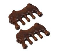 NIYANGLE 2pièces Peigne de Massage du Chevelu Bois Forme Profilée Lot pour Massage Complet et Soins Relaxants Outil Gua Sha