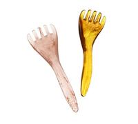 NIYANGLE 2pièces Peigne de Massage Soin Peau Résine Peigne Exfoliant pour Corps et Points Acupuncture Outil de Massage Cutané Couleur Aléatoire