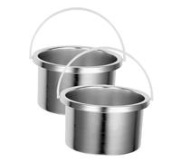 NIYANGLE 2pièces Pot Aluminium Pour Chauffe-cire Récipient De Remplacement Pour Épilation Et Fabrication De Bougies Pratique Et