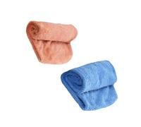 NIYANGLE 2pièces Serviette De Séchage Pour Cheveux Épais Bonnet De Bain Absorbant Bleu