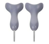 NIYANGLE 2pièces Stylets Braille Forme De Selle Lot Pour Aveugles Et Malvoyants Outil Écriture Quotidien Gris