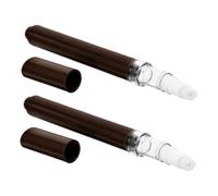 NIYANGLE 2pièces Tube De Gloss à Lèvres Transparent Avec Applicateur Flock Conteneur Rechargeable Pour Huile à Et Manucure Pour Soins Des Cuticules Et Beauté Des