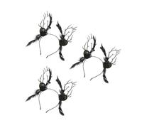 NIYANGLE 3 Pièces Bandeau Cerf Branches Décoratives Léger et Confortable pour Femme Accessoire de Fête Unique pour Noël et Halloween
