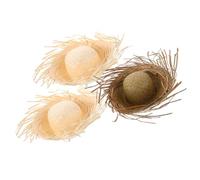 NIYANGLE 3 Pièces Chapeau Hawaïen en Paille Kaki, Bord Large Effiloché | Style Tropical Mexicain, Forme Arrondie et Couronne Ronde, pour Cosplay Épouvantail et Soirées Tiki