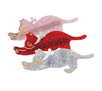 NIYANGLE 3 Pièces épingle à cheveux chat Accessoire Clips pour les cheveux facturé style frange Coupes de cheveux de chat décoration des cheveux pince à cheveux pour femmes Acrylique