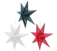 NIYANGLE 3 Pièces Lanternes Étoiles Pliables Papier Pointes Abat-jour Suspendu Nordique pour Décorations Noël Mariage Fête Anniversaire Maison Bureau