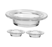NIYANGLE 3 Pièces Plat de Remplacement pour Chauffe-Cire Rond en Verre 11 | Forme Chapeau D’herbe, Transparent, Usage, Installation Rapide, pour Décor de Salon