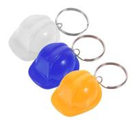 NIYANGLE 3 pièces Porte-clés Casque de Sécurité Mini Pendentif Décoratif pour et Trousseau Cadeau Créatif pour Femmes et Activités Plein Air
