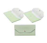 NIYANGLE 3 Pièces Portefeuille Fin pour Porte-Monnaie à Bouton-Pression | Design Minimaliste et Réutilisable, Gestion du Budget L’argenté, pour Réunions et École