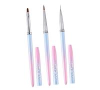 NIYANGLE 3 Pièces Stylos Ongles Pour Nail Art Dessiner Lignes Ongles Outil Manucure Diy Set Pinceau Fin Création Motifs