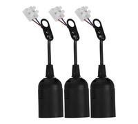 NIYANGLE 3 Pièces Support Plafonnier E27 Douille pour Lustre en Pet Noir, Installation Simplifiée et Bornier Convivial, Suspendre Lumineuse Maison et Lampe de Table