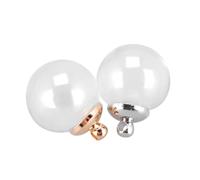 NIYANGLE 30 ensembles Boules de Verre Creuses avec Bouchons Argent et Or Accessoires DIY pour Pendentifs Perles Cristal pour Fabrication de Bijoux et Créations Artisanales