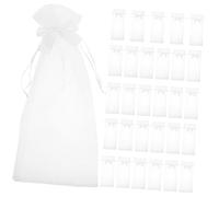 NIYANGLE 30 Pièces d' de bouteille en verre faire la fête transporteur action de grâces vin Engrener simple de bonbons rouges des bouteilles faveur en tissu