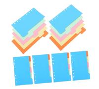 NIYANGLE 30 pièces Lot de Intercalaires Papier Perforés de Séparateurs Colorés pour Recharges Agendas et Classeurs Onglets Plastifiés Pratiques pour Organisation et Classement