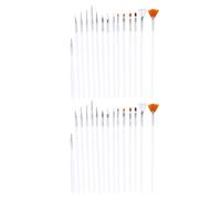 NIYANGLE 30 pièces Lot Stylos de Décoration pour Pâte à Sucre Pinceaux pour Glaçage et Modelage Gâteau Outils Créatifs pour Biscuits et Desserts