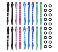 NIYANGLE 30 Pièces Tiges de Fléchettes en Aluminium Légères Joints Toriques Tiges Portables de Remplacement pour Pointes en Acier Accessoires pour Fléchettes D’extérieur Solides
