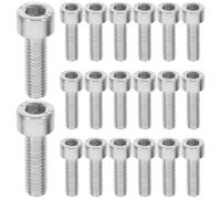 NIYANGLE 30 Pièces Vis à Six Pans Creux M5x15mm pour Tronçonneuse Vis Cannelées de Tronçonneuse Fer Argenté Agriculture et Foresterie