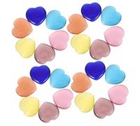 NIYANGLE 30pièces Pierres Quartz Forme De Coeur Cristaux Polis Pour Décoration Aménagement Paysager Vases Jardins Et Aquariums Mélange De Couleurs