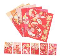 NIYANGLE 36 Pièces Enveloppes Rouges Pour Nouvel An Chinois Pochette De Chance Pour Année Du Serpent Fête Du Printemps Cadeaux De Mariage