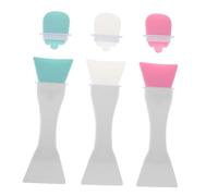 NIYANGLE 3ensembles Pinceaux de Maquillage Silicone Applicateurs pour Masques Faciaux Mini Spatules pour Lotion Corporelle et Maquillage des Yeux