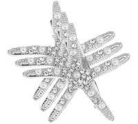 NIYANGLE 3pcs Épingles à Cheveux Argentées en Alliage Forme Étoile pour Coiffes de Mariée Élégantes, pour Fixer et Décorer Lors de Fêtes et Rassemblements