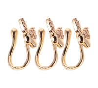 NIYANGLE 3pièces Anneau de Nez Lot de Bijou de Piercing pour Femme et Homme Doré Tire-bouchon